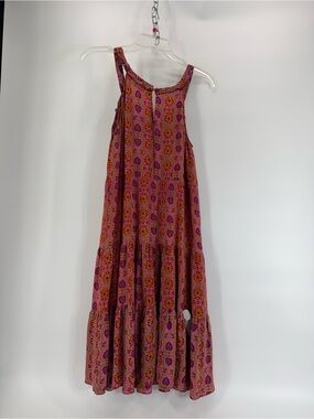 ⚙️ 3For$30 ⚙️ Rebecca Taylor Pink and Orange Floral Tiered Midi Dress